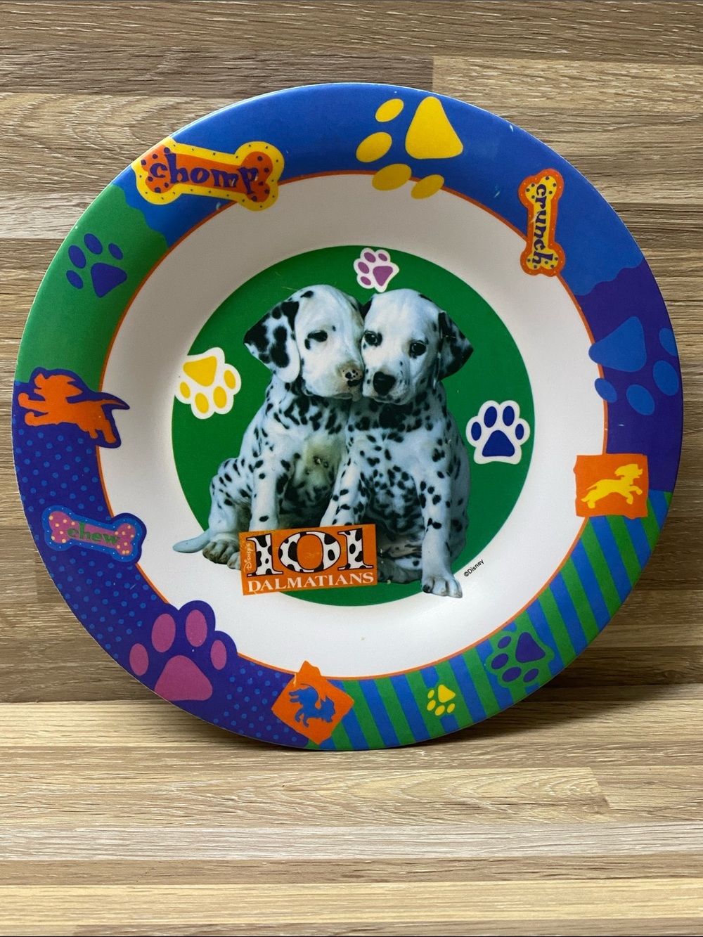 Disney 101 Dalmatians Kids Dog Bowl - Blue, Green, Purple, Orange